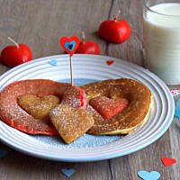 Walentynkowe pancakes
