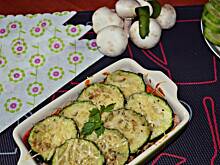 Fot. Duusiak, Zapiekanka ryżowa z pieczarkamia i cukinią