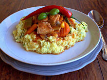 Fot. Barb82, Kurczak po włosku w potrawce z kaszą jaglaną