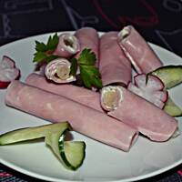 Chrzanowe roladki z szynki