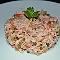 Tatar z wędzonego łososia