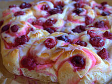 Fot. Barb82, Bułeczki z budyniem malinowym i malinami