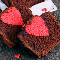 ucierane ciasto z sercem...