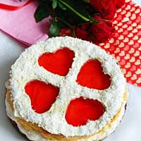 Torcik walentynkowy z marshmallows