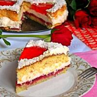 Torcik walentynkowy z marshmallows