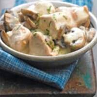 duszone piersi z indyka w kremowym sosie