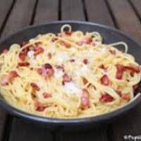 Spaghettis w sosie carbonara