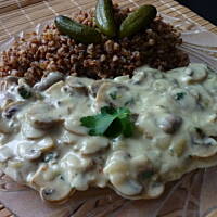 Kasza gryczana z grzybami!