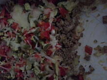 Fot. melcia, zapiekanka gyrosowa z mielonym miesem