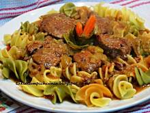 Fot. makusia, Wątróbka w sosie z makaronem