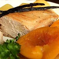 kurczak z brzoskwinią w sosie waniliowym.....