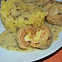 Pulpeciki z serem w sosie musztardowo-koperkowym