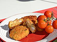 Fot. Duusiak, Kotlety drobiowe z cukinią,boczkiem i ryżem