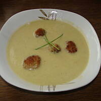 zupa krem z porów z klopsikami