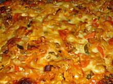 Fot. kamila258, Zapiekanka z tagliatelle, warzywami i szynka