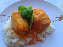 Fot. InkaMalinka, A'la  gołąbki z kapustą pekińską nadziewane piersią z kury