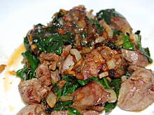 Fot. stokrotkax86, Wątróbka drobiowa ze szpinakiem