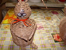 Fot. Anka53, wielkanocne wyroby z papierowej wikliny  2014