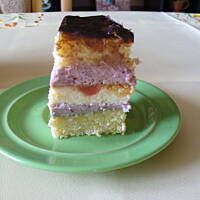 Ciasto serowo pomarańczowe z masą jagodową