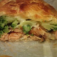 Pieczeń z łososiem