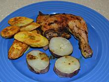 Fot. MoniaKociara, Kurczak po karaibsku ze smażonymi bananami