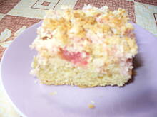 Fot. domi87, Ciasto z rabarbarem i kokosową posypką