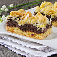 makowiec na kruchym cieście...