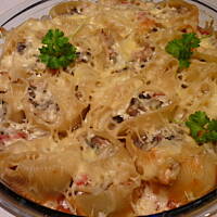 Lumaconi ( tudzież cannelloni ) z twarożkowym farszem!
