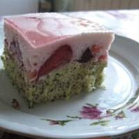 Ciasto z Maślanki Truskawkowo-Makowe