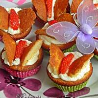 Babeczki "Truskawkowe Motylki"