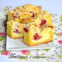 Ucierane z serem i truskawkami