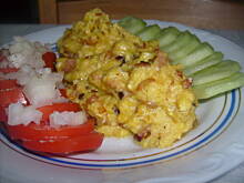 Fot. pwyso, duszona cebula z jajkiem