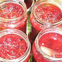 Dżem i sok z malin, z małą ilością cukru