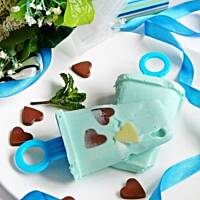 Niebieskie lody z serduszkami