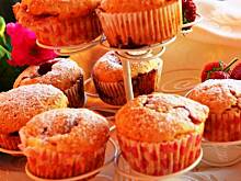 Fot. makusia, Muffiny z serkiem i truskawkami