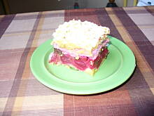 Fot. domi87, Kruche ciasto z wiśniami i czekolada pod wiśniowa pierzynką