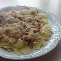 Łazanki z kapustą kiszoną i kiełbaską- smaczne i pożywne :)