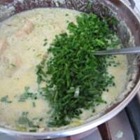 Piersi w porach z makaronem