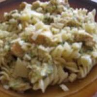 Piersi w porach z makaronem