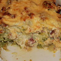 Brokuł Zapiekany z Boczusiem