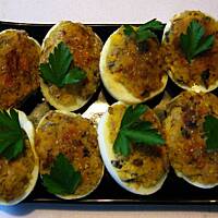 Jajka nadziewane pieczarkami