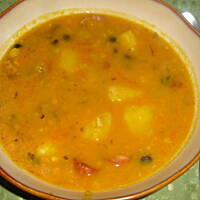 Zupa z dyni z chorizo