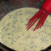 Strata z szynką i szparagami