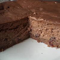 Kakaowy sernik z zurawina