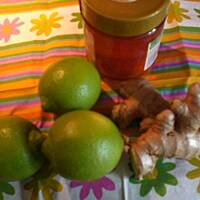 Miod z cytryna  i imbirem na odpornosc