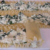 Roladki lazaniowe z dynią i szpinakiem