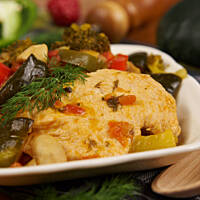 Pierś z kurczaka w jesiennych warzywach