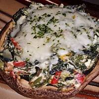 Pieczarki faszerowane serem i szpinakiem