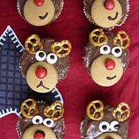 Orzechowo-karmelowe babeczki renifery