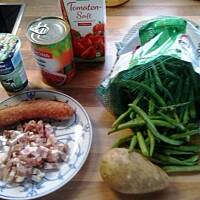 Zupa z fasola szparagowa (bohnensuppe)